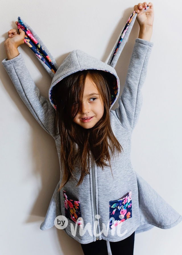 Bunny vyteplený mikčokabátek grey