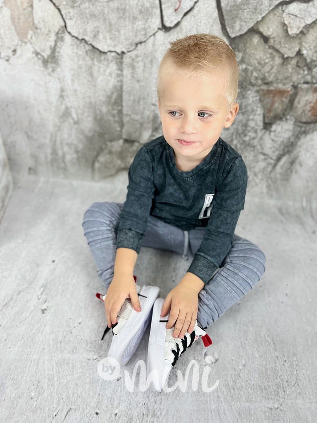 DESPACITO biker tepláky šedomodré