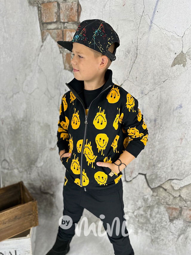 Černá bomber mikina SMILEY