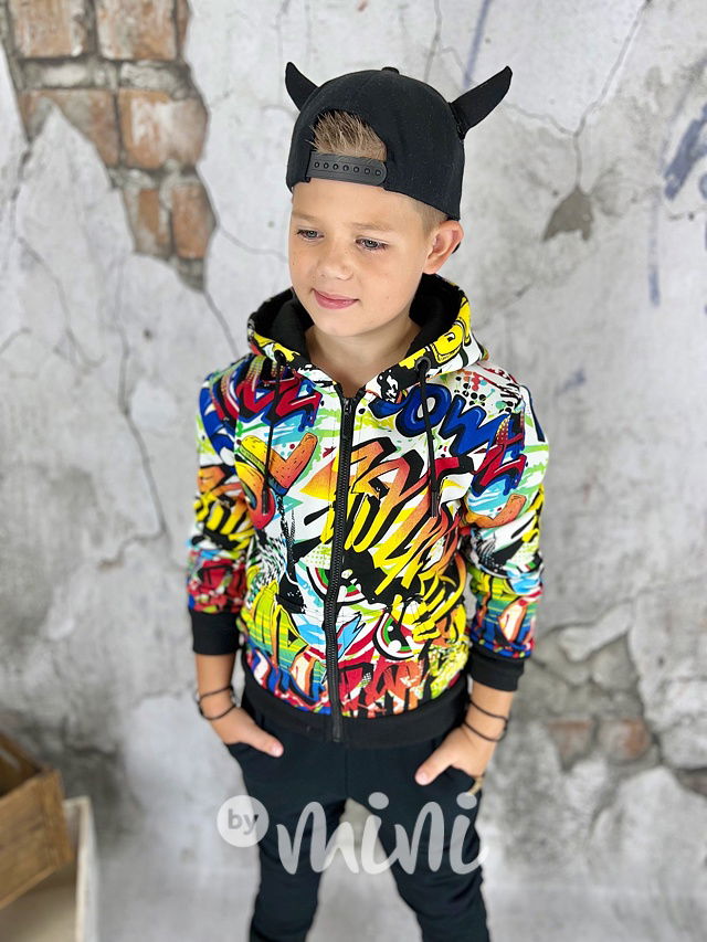 Vyteplená street art mikina