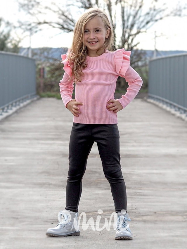 Thermo legíny black mat texture