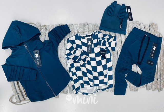 DESPACITO biker mikina petrol blue