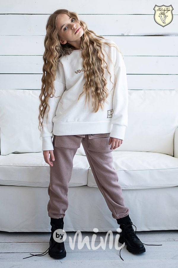 Voga young zateplená mikina cream