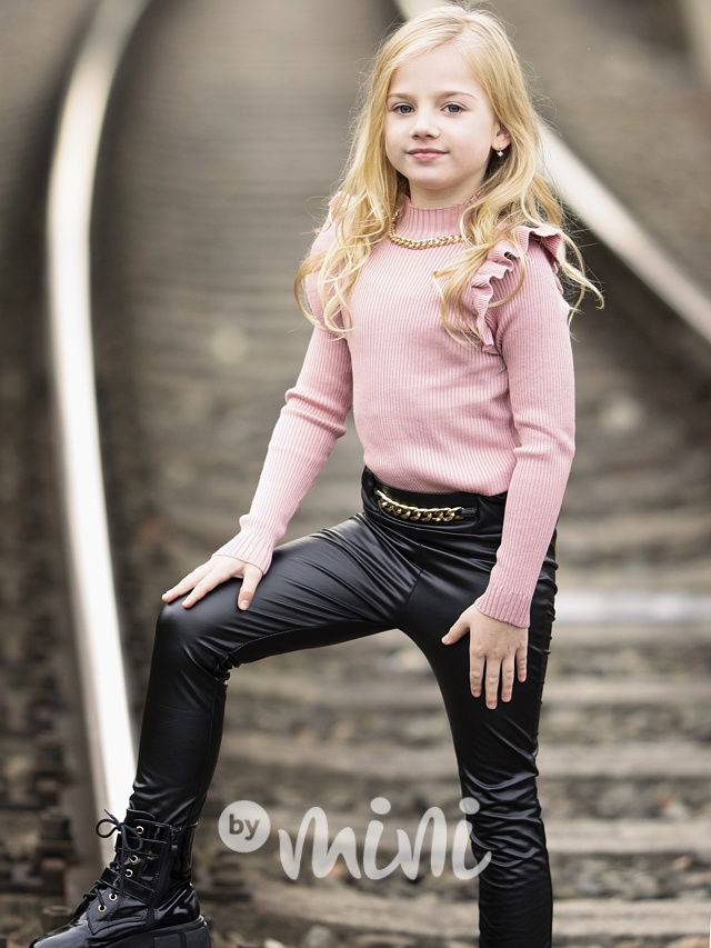 Premium svetr se zdobením pudr růžový