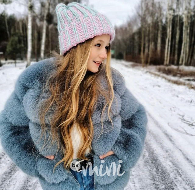 PREMIUM zimní kožíšek šedý