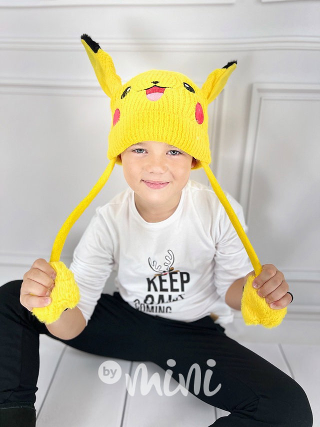 POKEMON zimní čepice s pohyblivými oušky