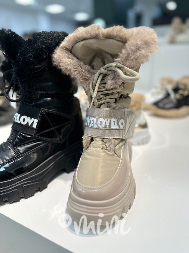 Zimní sněhule LOVE béžové