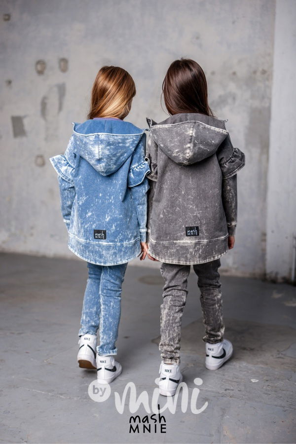 Mash Mnie vintage denim kalhoty grafit
