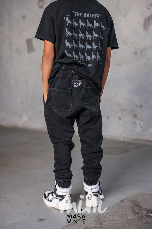Mash Mnie triko vintage black WOLVES
