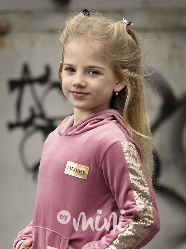 Velurová soft souprava LUXURY pink