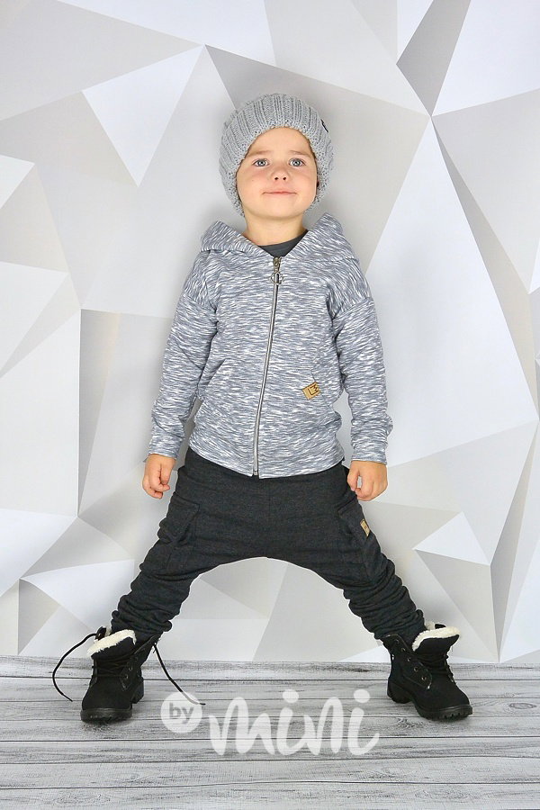 Dark grey kapsáče zip