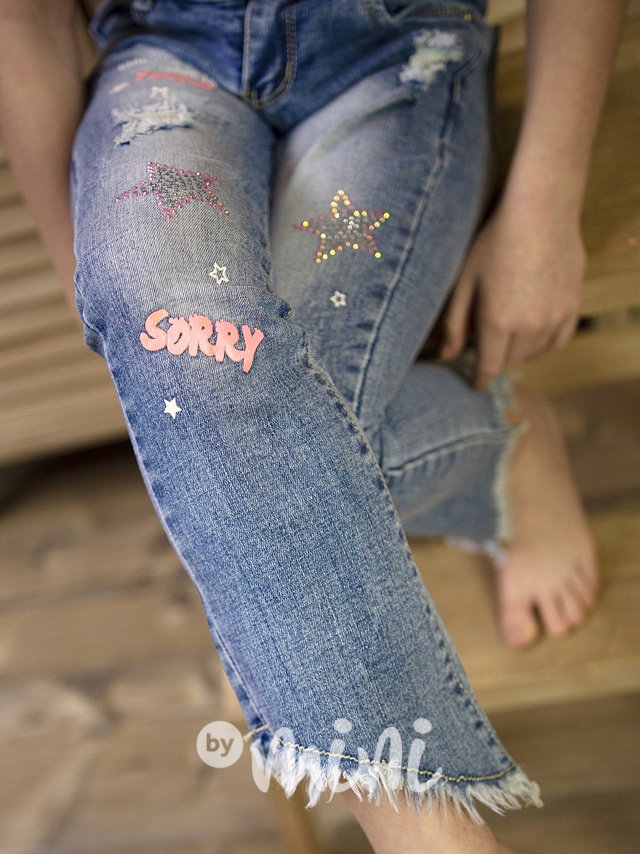 Jeans lacláče se zdobením