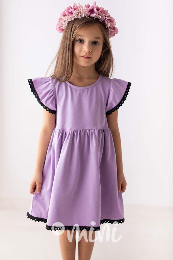 Lily Grey romantic boho šaty s krajkou lila