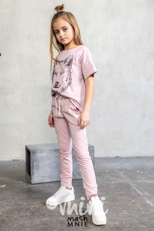 Mash Mnie tepláky WOLF růžové