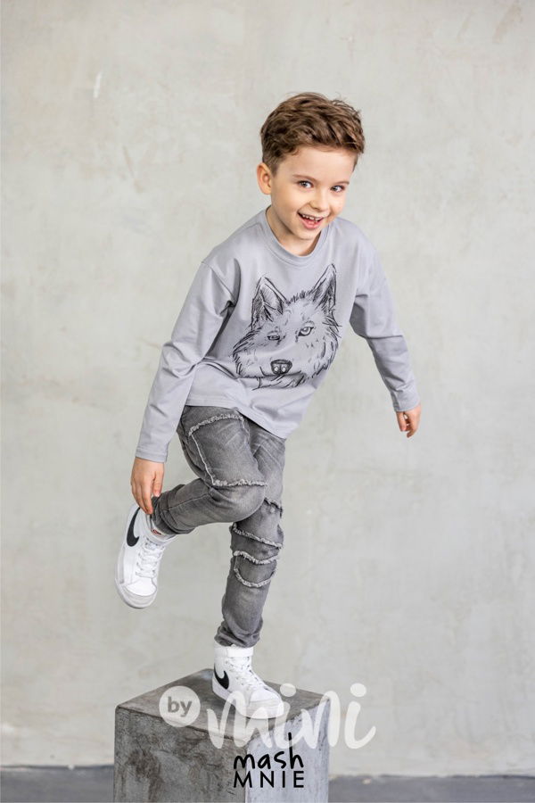 Mash Mnie jeansy dark záplaty