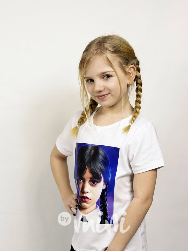 Triko WEDNESDAY girl bílé