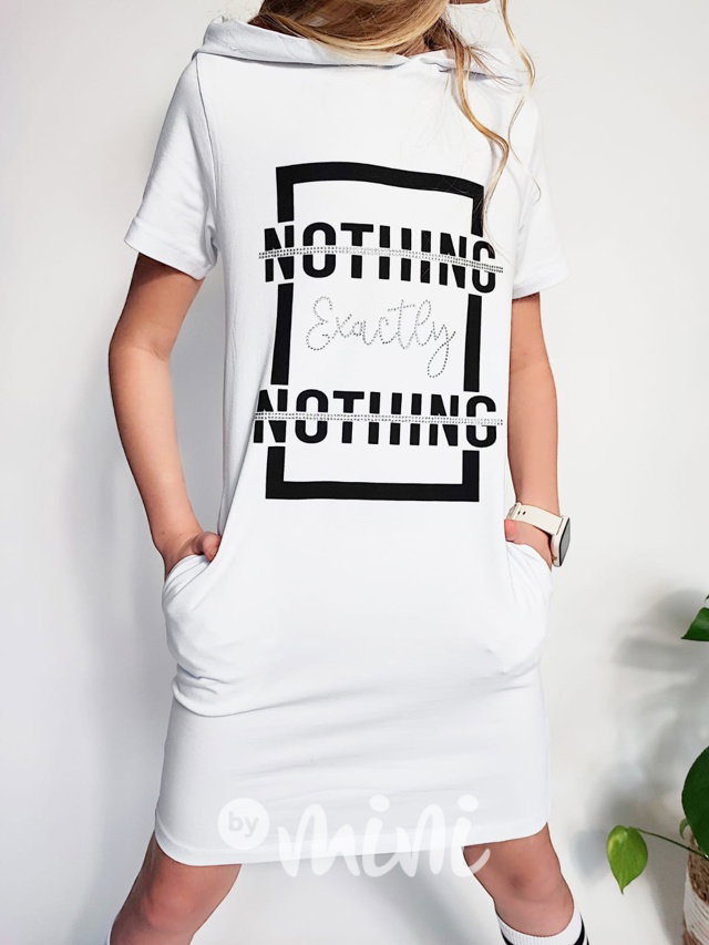 Nothing hoodie šaty s kamínky