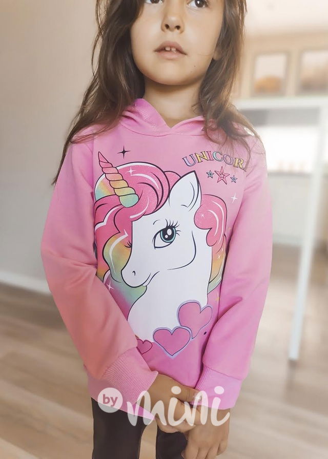 UNICORN mikina pink