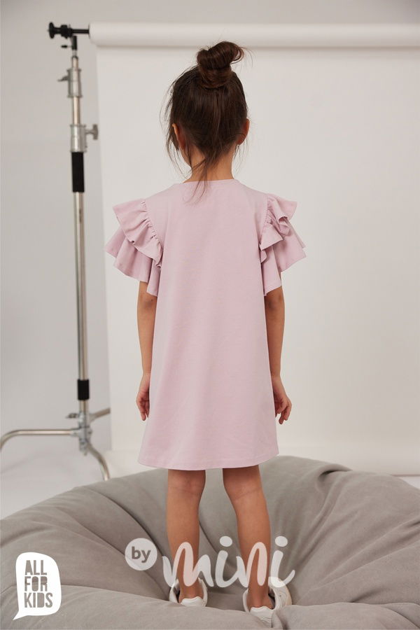 AFK maxi frill šaty pink