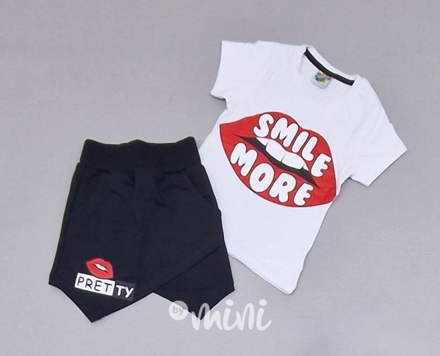 SMILE triko + sukně white/black