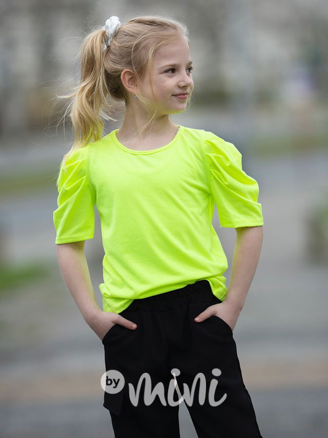 Neon blůzka žlutá