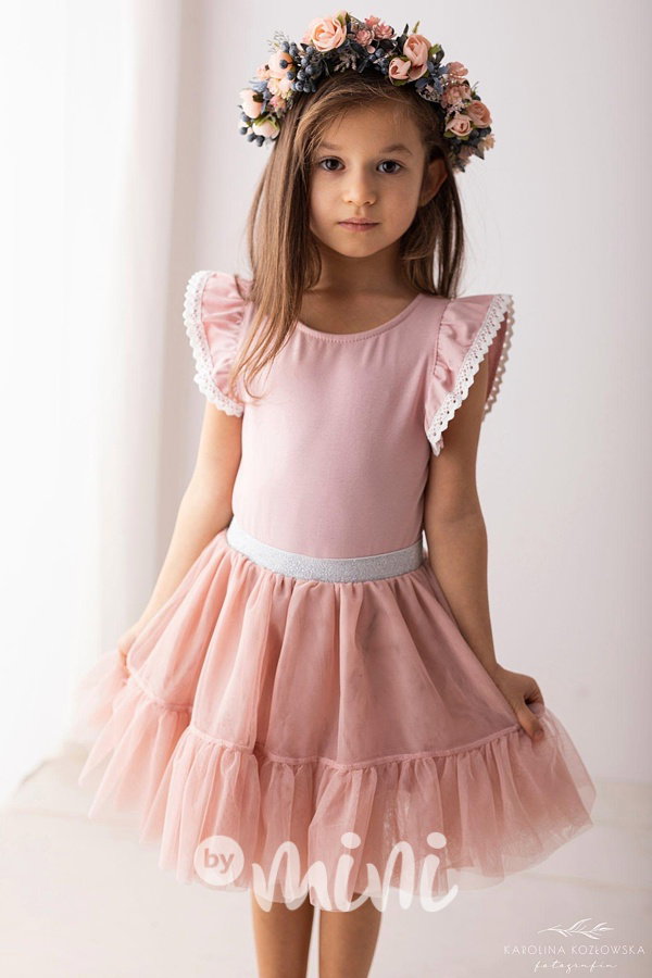 Silver pudder maxi tutu sukně Lily Grey