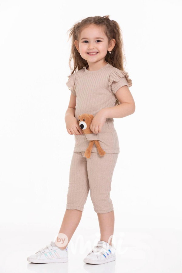 Teddy triko + 3/4ky beige