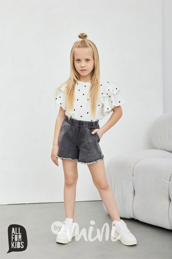 AFK denim kraťasy grafit