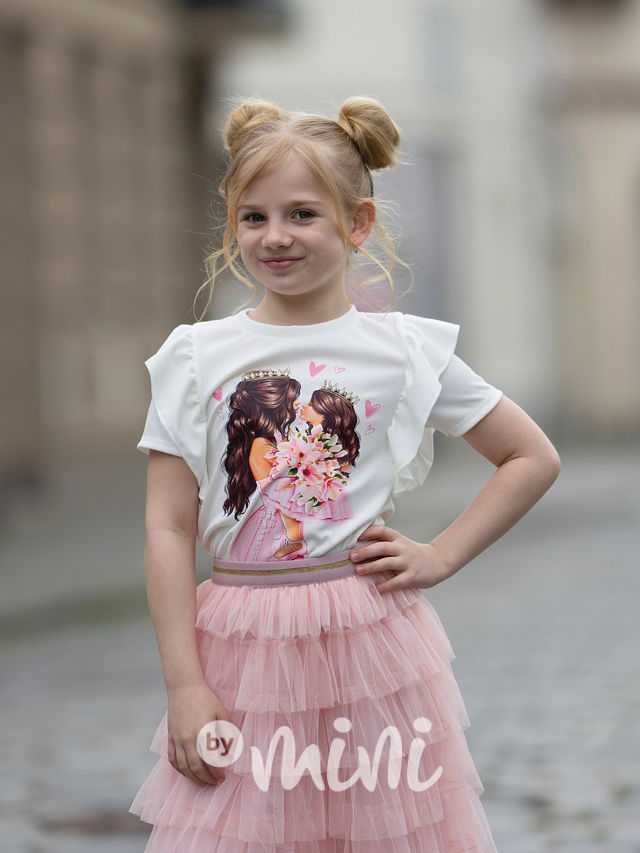 Princess žebrovaná blůzka cream