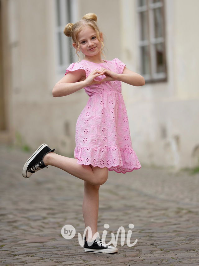 Růžové madeira šaty