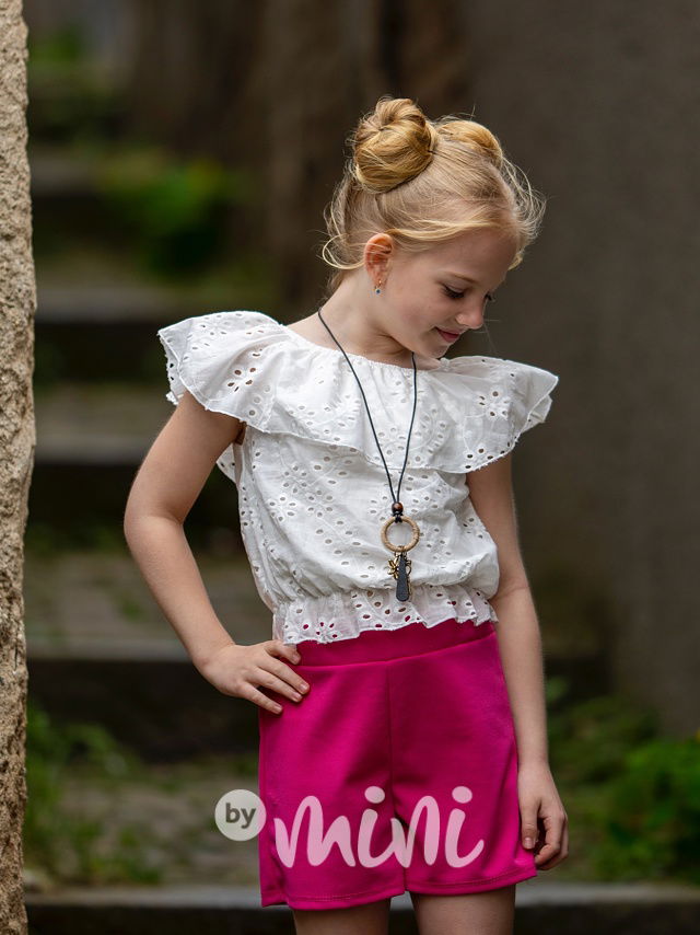 Madeira letní komplet s řetízkem malinová