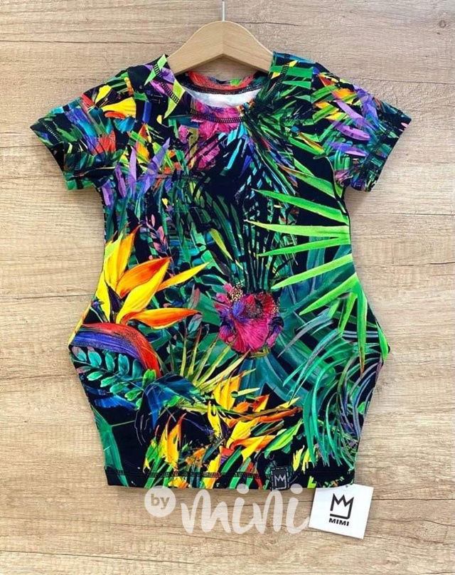 TROPIC asymetrická tunika - krátký rukáv