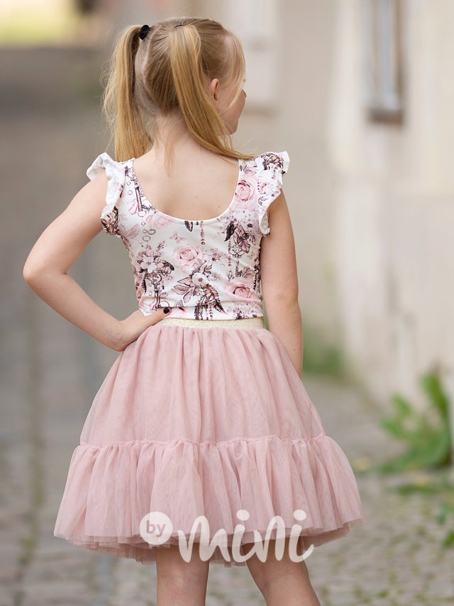 Gold pudder maxi tutu sukně Lily Grey