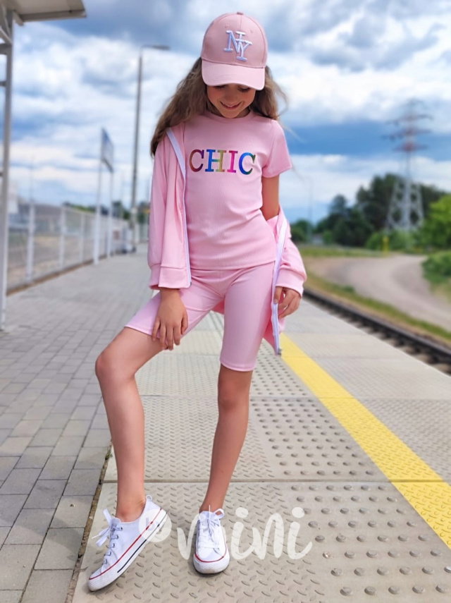 3-dílný CHIC komplet růžový