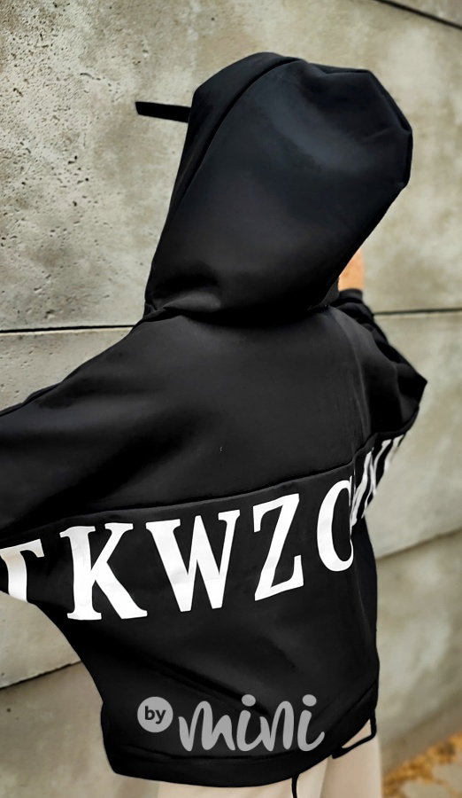 Oversize mikina letters black