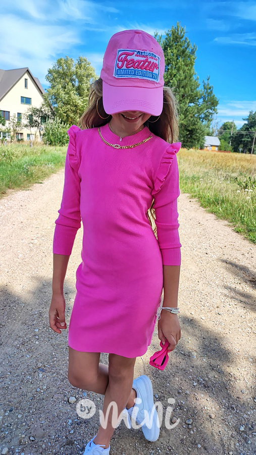 Lady D premium frill šaty pink