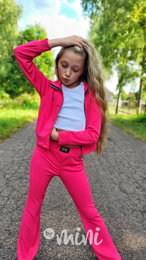 Malinová mikina + zvonáče