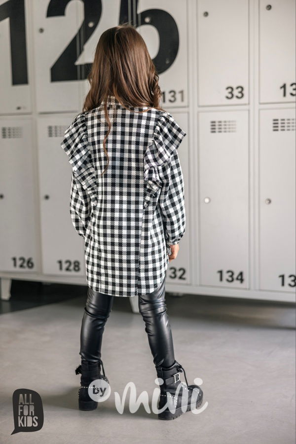 Frill košile pepitka