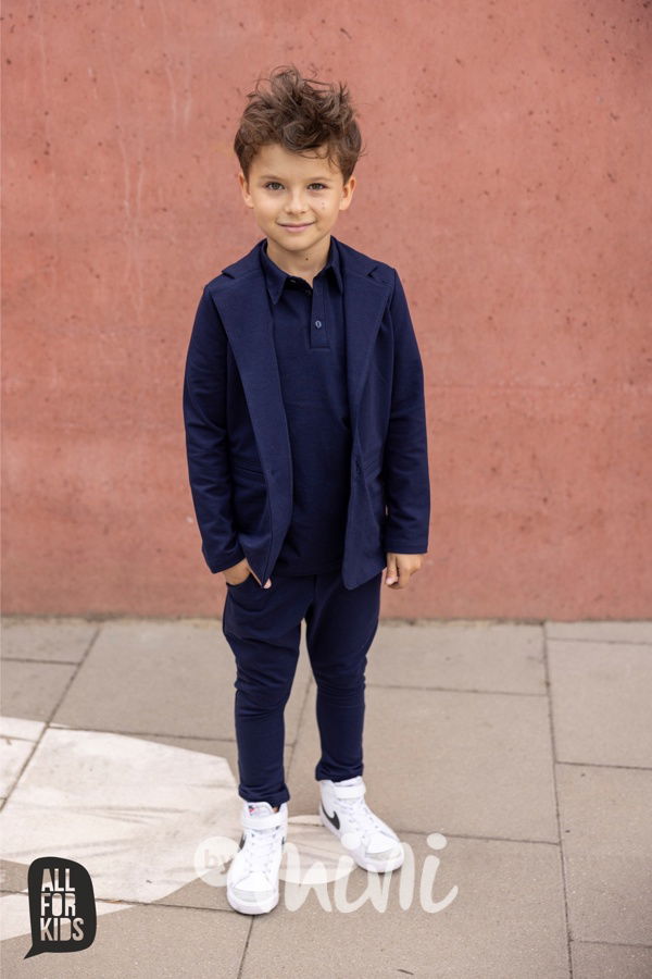 Bavlněné sako modré