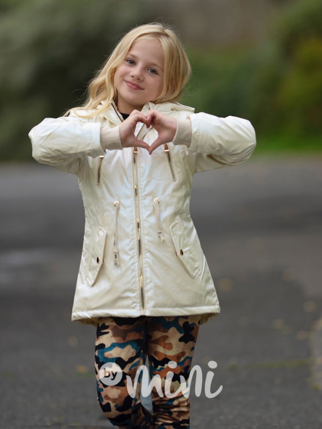 Milk gold metalická přechodová bunda