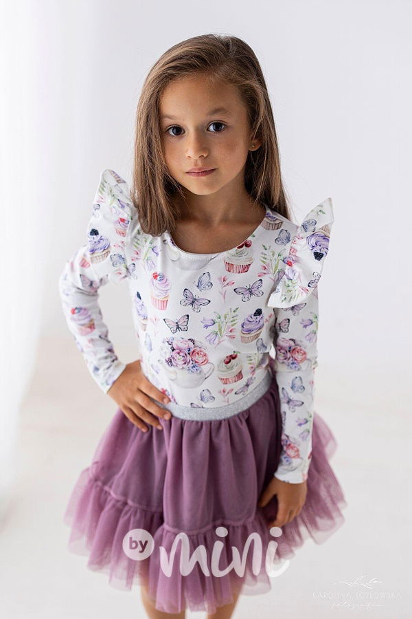 Pastel lila maxi tutu sukně Lily Grey