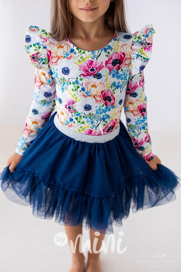 Royal blue maxi tutu sukně Lily Grey