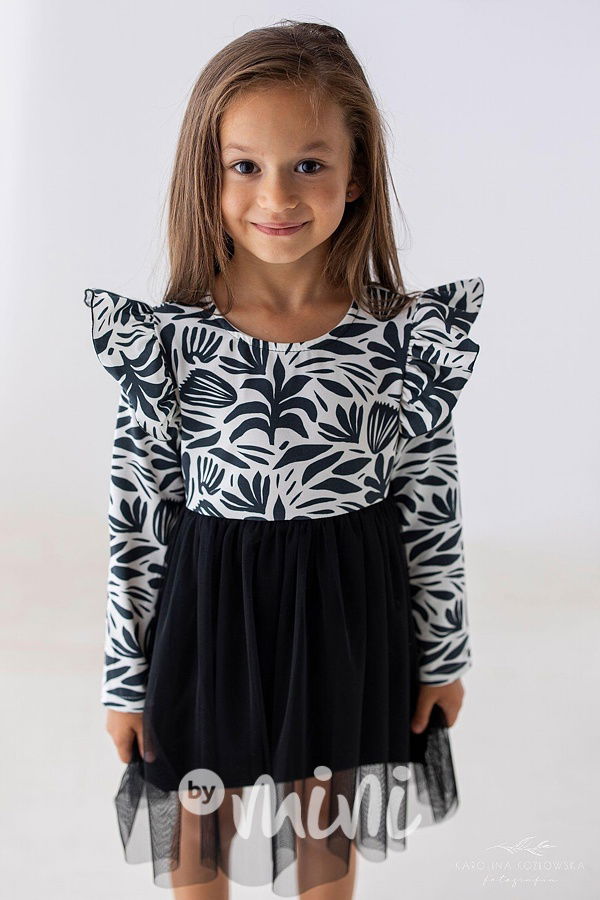Lily Grey šaty s tylem black/white