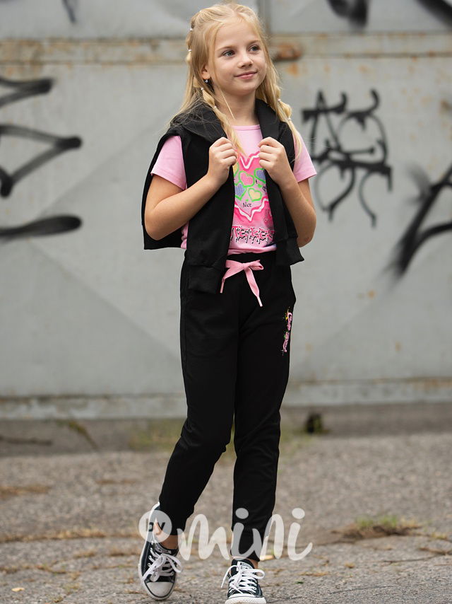 3-dílná teplákovka black