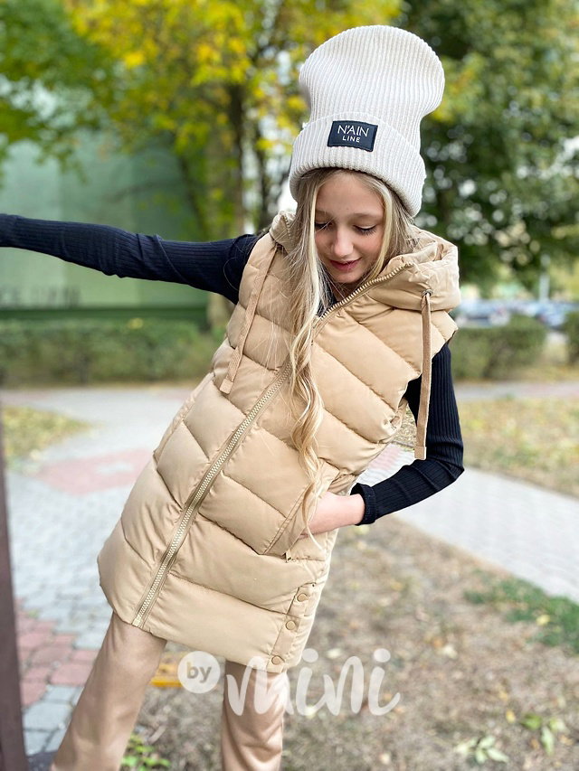 Hipster beanie čepice latte