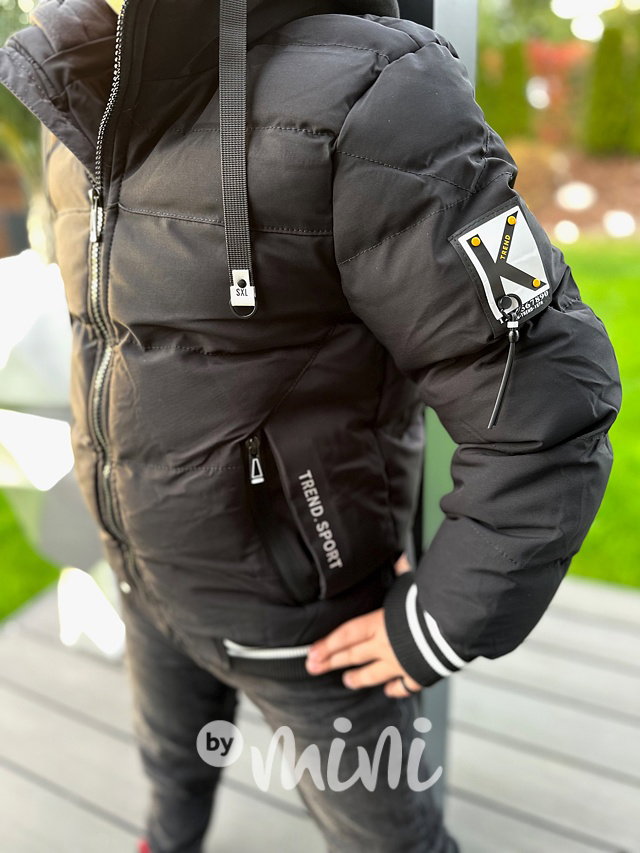 Zimní sporty hoodie bunda černá