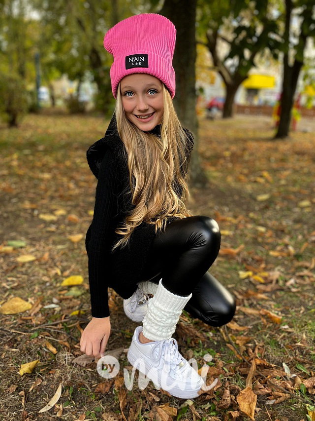 Hipster beanie čepice růžová