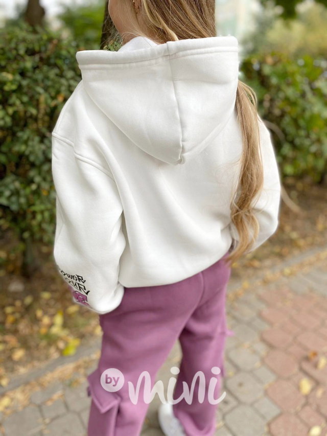 Thermo mikina LIKE white/purple