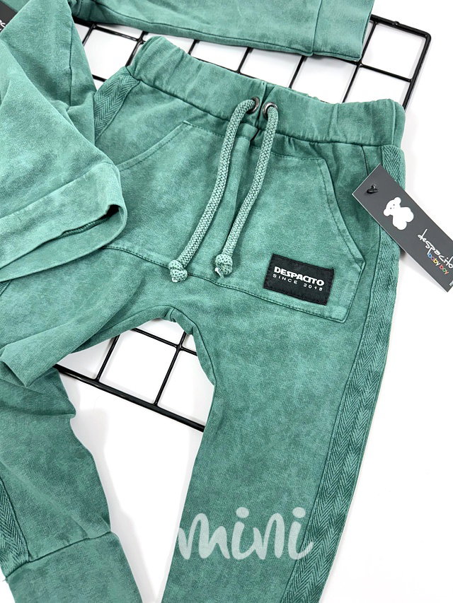 DESPACITO acid wash green tepláky