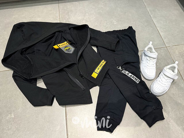 Zateplená asymetrická mikina DESIGN černá